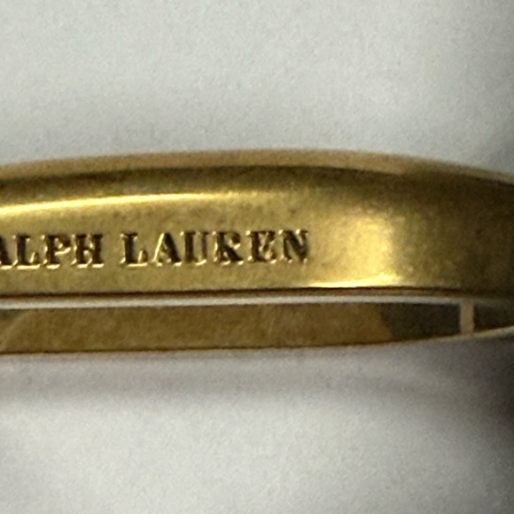 $595 Ralph Lauren Purple Label Italy Brown Gold Stirrup Vachetta Leather Belt - Picture 9 of 13